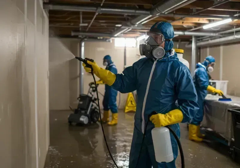 Basement Sanitization and Antimicrobial Treatment process in Midway, PA